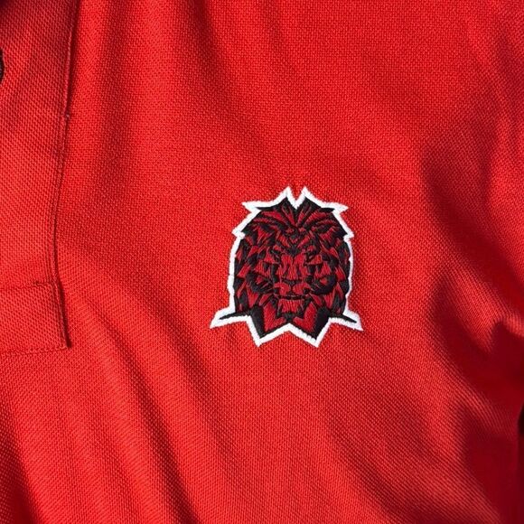 Men’s Maceoo Red Mozart Solid Tip Polo Shirt Size M (3) - Picture 4 of 16